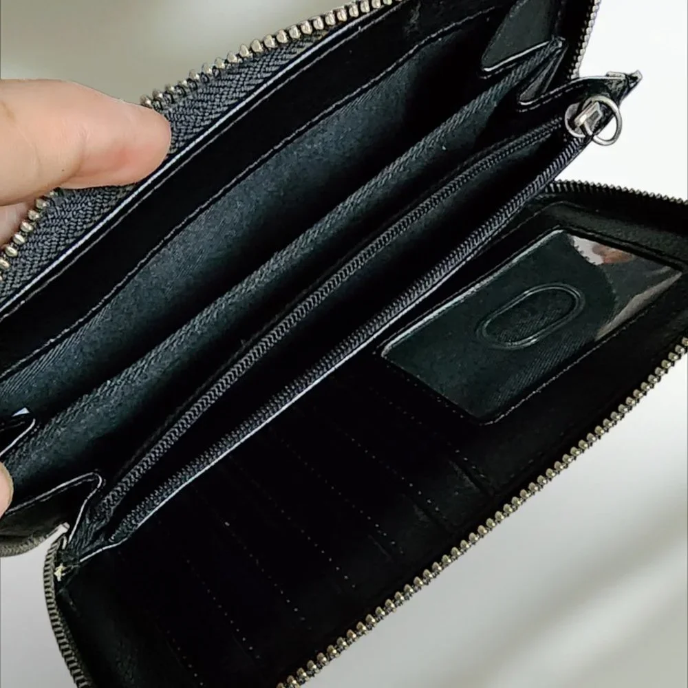 GENUINE LEATHER Black Unisex Wallet